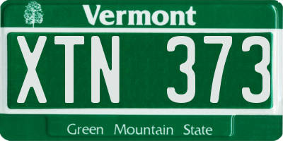 VT license plate XTN373