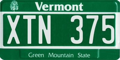 VT license plate XTN375
