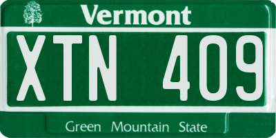 VT license plate XTN409