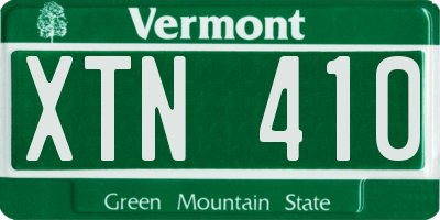 VT license plate XTN410