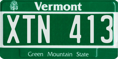 VT license plate XTN413