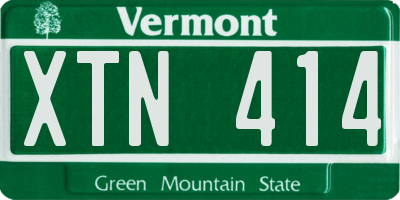VT license plate XTN414