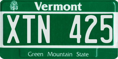 VT license plate XTN425