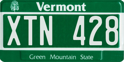 VT license plate XTN428