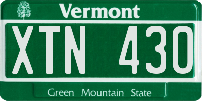 VT license plate XTN430