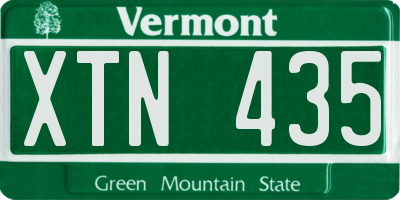 VT license plate XTN435