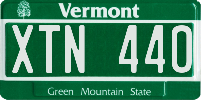 VT license plate XTN440