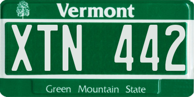 VT license plate XTN442