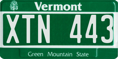 VT license plate XTN443