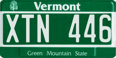 VT license plate XTN446