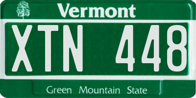 VT license plate XTN448