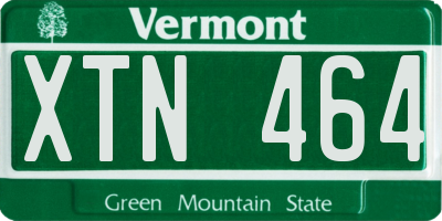 VT license plate XTN464