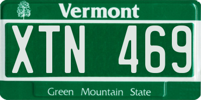 VT license plate XTN469