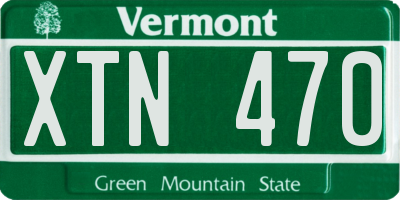 VT license plate XTN470