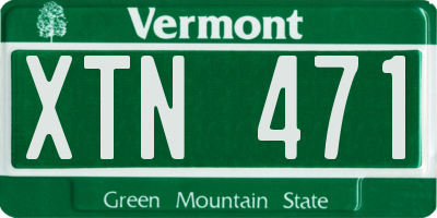 VT license plate XTN471