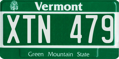VT license plate XTN479