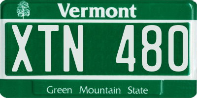 VT license plate XTN480
