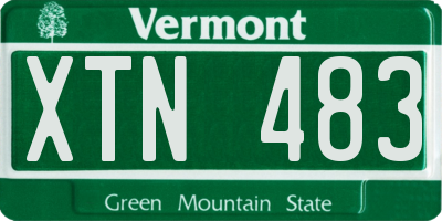 VT license plate XTN483