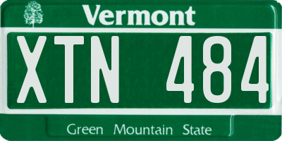 VT license plate XTN484
