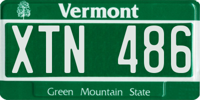 VT license plate XTN486