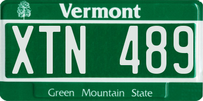 VT license plate XTN489