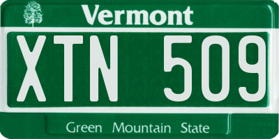 VT license plate XTN509