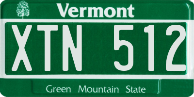 VT license plate XTN512