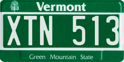 VT license plate XTN513