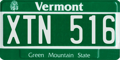 VT license plate XTN516