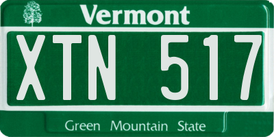 VT license plate XTN517