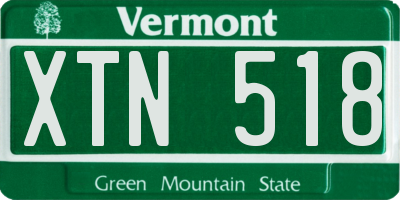 VT license plate XTN518