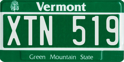 VT license plate XTN519