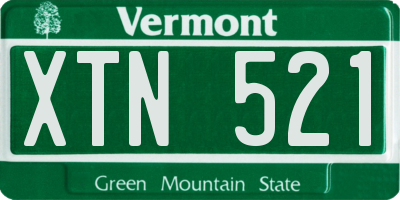 VT license plate XTN521