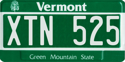 VT license plate XTN525