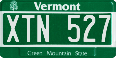 VT license plate XTN527