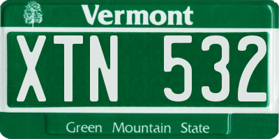 VT license plate XTN532