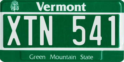 VT license plate XTN541