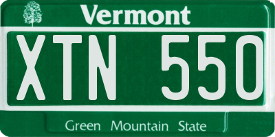VT license plate XTN550
