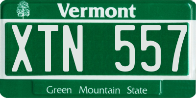 VT license plate XTN557