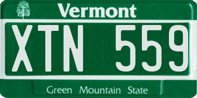VT license plate XTN559