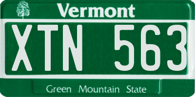 VT license plate XTN563
