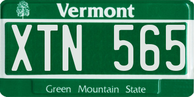VT license plate XTN565