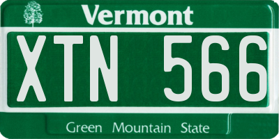 VT license plate XTN566