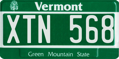 VT license plate XTN568