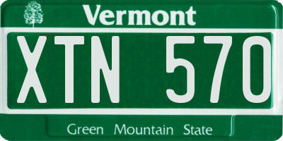 VT license plate XTN570