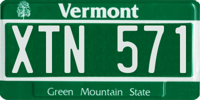 VT license plate XTN571