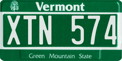 VT license plate XTN574