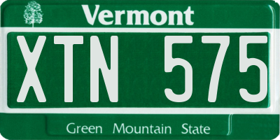 VT license plate XTN575