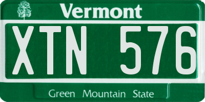 VT license plate XTN576