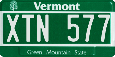 VT license plate XTN577